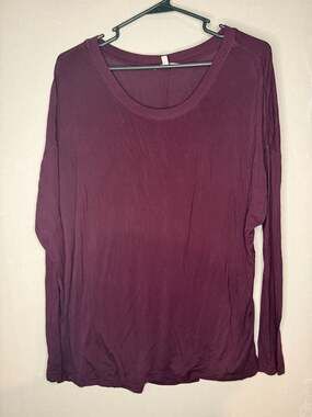 Victoria's Secret Maroon Long Sleeve Shirt